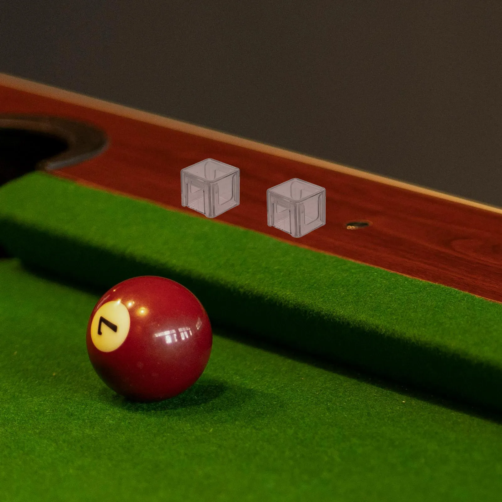 

3 Pcs Chinese Style Billiards Chocolate Powder Box Acrylic Pool Stick Chalk Case