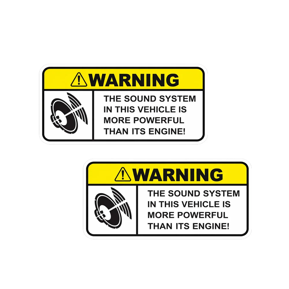 

Набор из 2 забавных наклеек на автомобиль с предупреждающим звуковым сигналом, высота 1,8 дюйма x 4 дюйма (только наклейки)