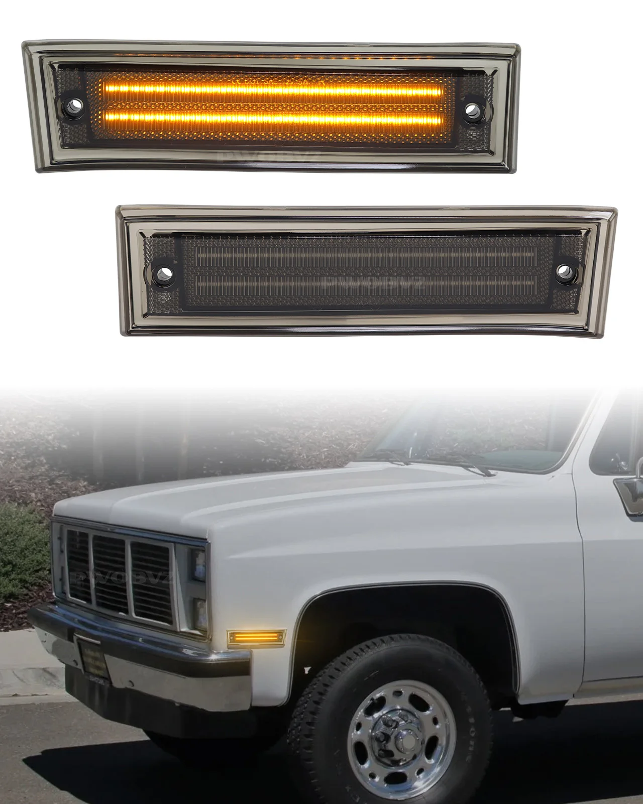 Luz LED de posición lateral para parachoques delantero, lámpara de estacionamiento para Chevrolet Suburban C10 C20 C30 GMC C1500 C2500 C3500 Jimmy