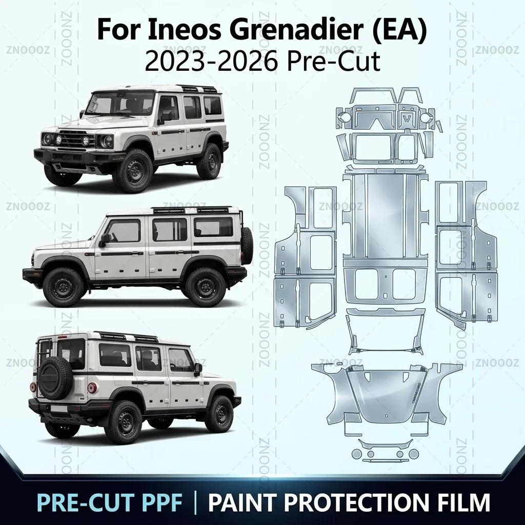 For Ineos Grenadier (EA) 2023-2026 Pre-Cut PPF Paint Protection 8.5mil Self-Healing Full Vehicle Glossy Clear Matte Black