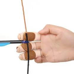 Archery Finger Guard Finger Tab Protection Right Left Hand Thumb Ring Bow Shooting 3 pcs