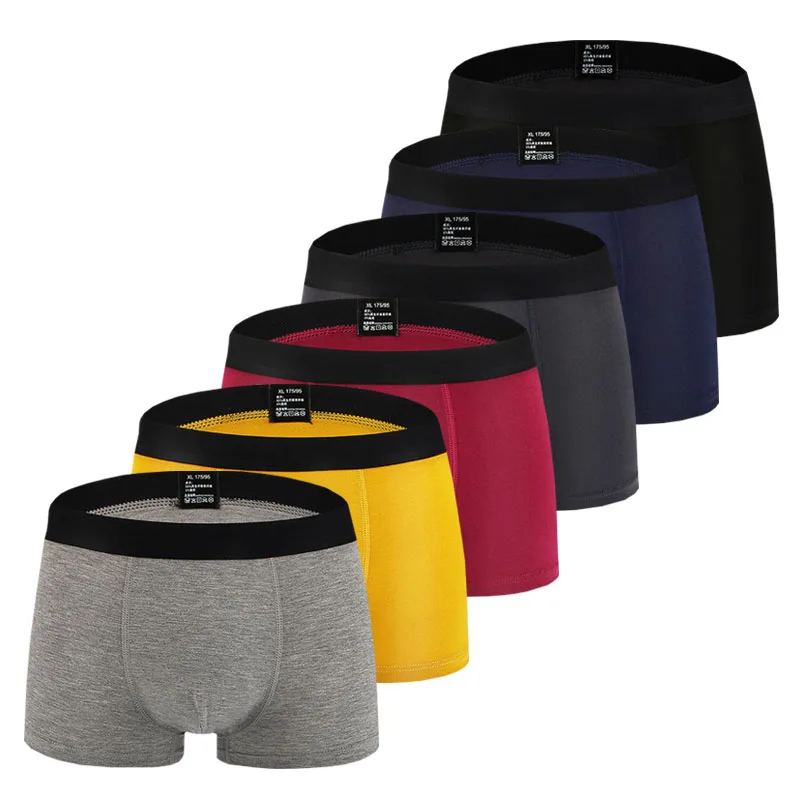 6pcs/Lot Men Underpants Comfortable Boxer Shorts Mens Boxers & briefs Bamboo Soft Men\'s Panties Elastic Underwear For Men Boxer