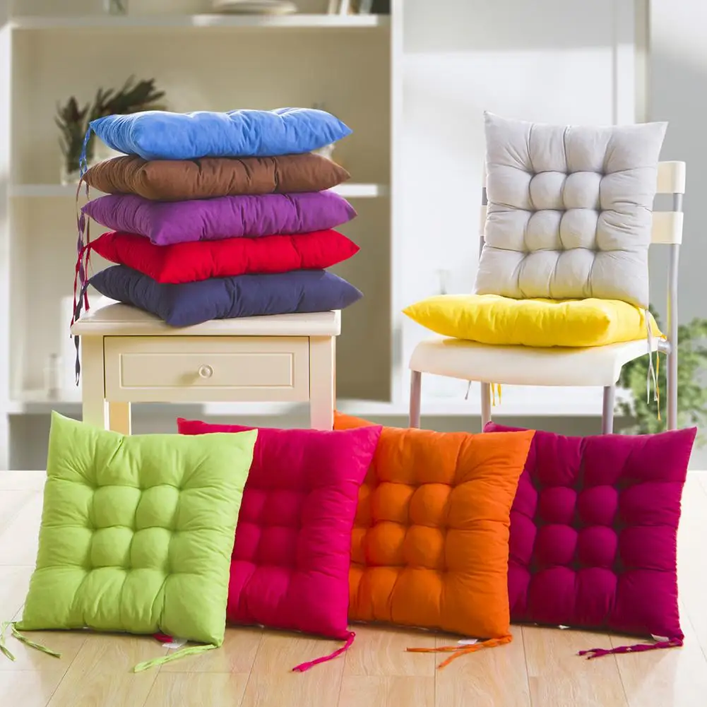 Cojín de silla de 40cm, almohada de cuerda fija antideslizante, cojín de asiento para siesta, hogar, oficina, sofá, almohadilla de asiento gruesa