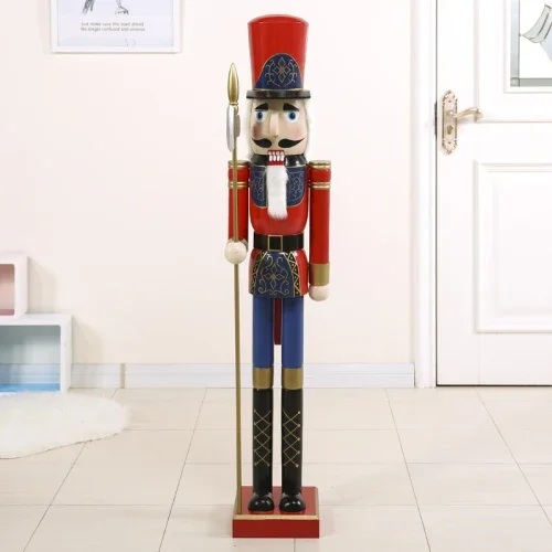 120cm Nutcracker Puppet Soldier Nordic Home Hotel Cafe Gift home decoration accessories