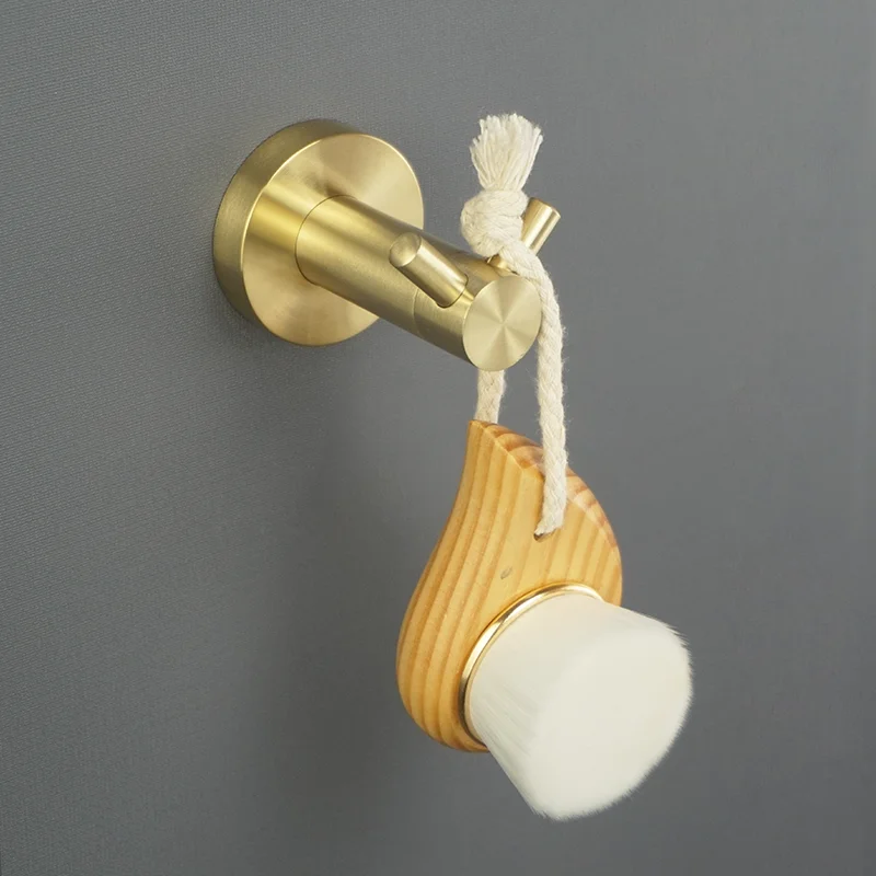 Brushed Gold Stainless Steel Towel Bar Coat Hook Paper Rack Towel Ring Soap Box Toilet Brush Towel Rack Bathroom Accessories