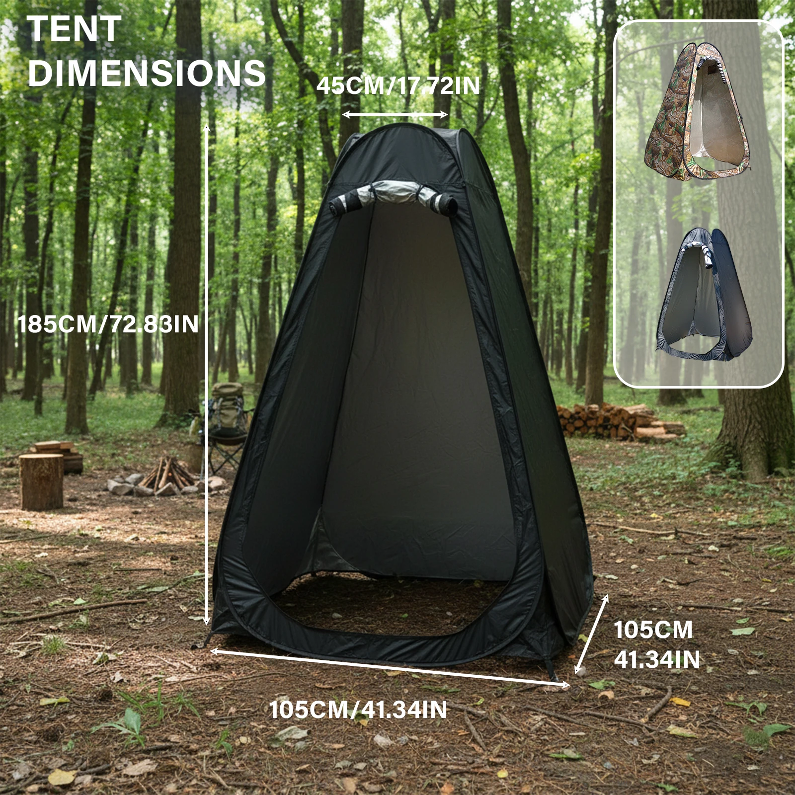 1 Person Shower Tent for Festival Goers, Pop Up Lightweight Shelter, Portable Foldable Changing Tent