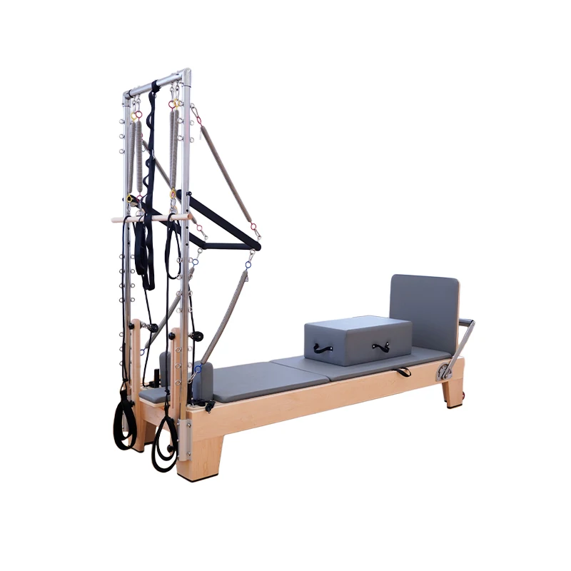 

YTYIN OEM Custom Pilates Reformer, Pro Fitness Equipment in Beech Wood with Color Options for Gym