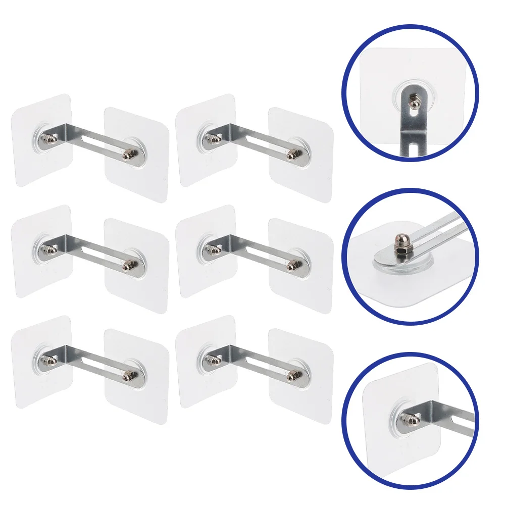 

6 шт., мебельные анкеры с защитой от опрокидывания, сверхмощные настенные ремни для шкафа, книжного шкафа, комода, полки, комплект для защиты детей, самоклеящийся