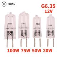 1pcs 12V G6.35 35W 50W 75W 100W Halogen Lamp Beads Suitable For Aromatherapy Lamp Crystal Lamp Projector 2pin Bulb