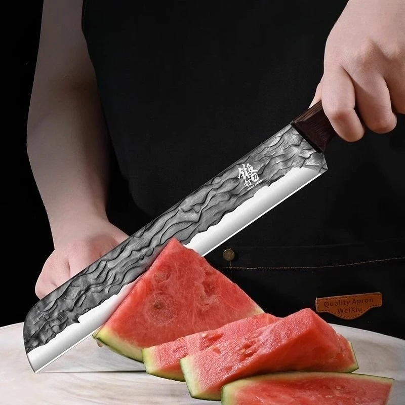 Forged fruit knife a large and long commercial high-end fruit knife specially designed for fruit stores to cut watermelon slices view 2