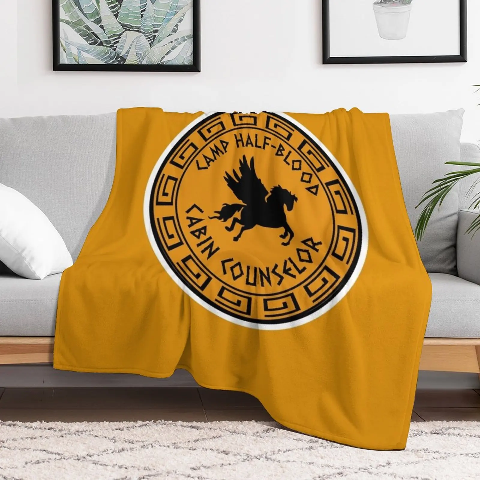 Camp Half-Blood Counselor Badge Throw Blanket Thins Cute Blankets