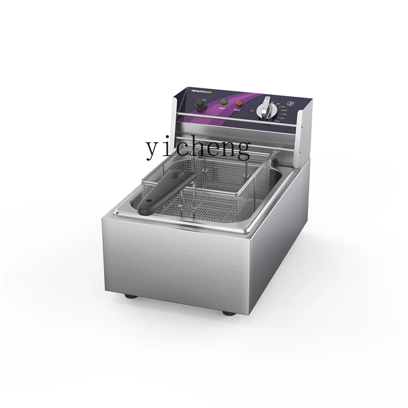 

TQH Electric Fryer Commercial Electric Fryer Single Cylinder Fried Chicken French Fries Electric Fryer String Machine