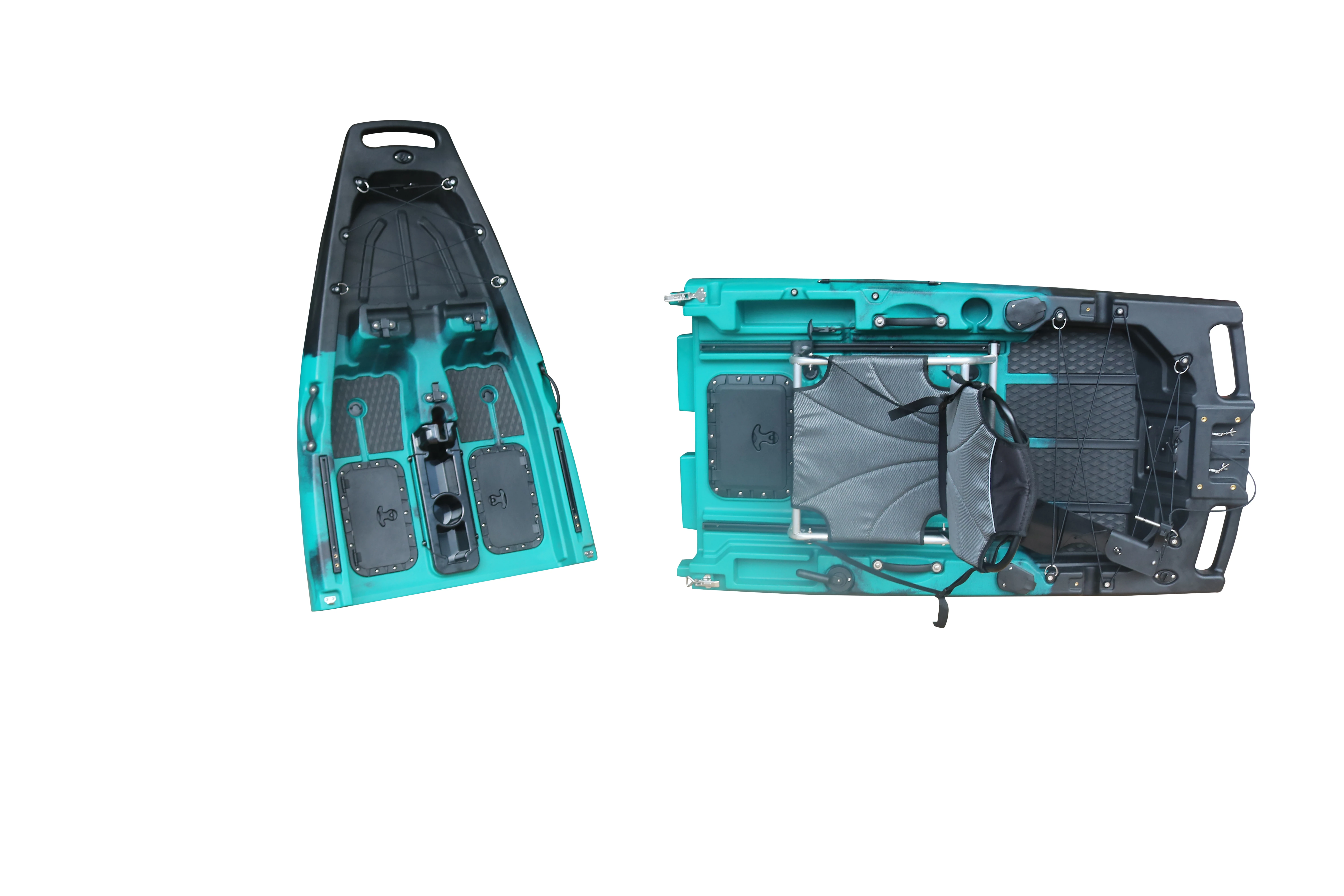 Vicking Kayak da 9 piedi con elica Ocean Pedal Drive Kayak da mare modulare in HDPE per 1 persona per la pesca Fiumi in materiale scafo in HDPE