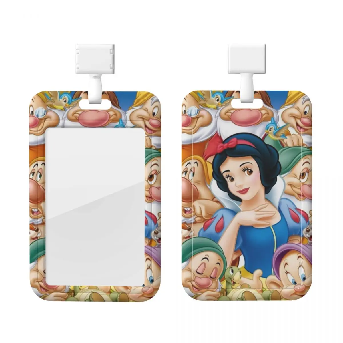 

Custom Snow White And The Seven Dwarfs Card Badge Holder Card Holder Men Women Neck Strap ID Credential Holder For Nurse