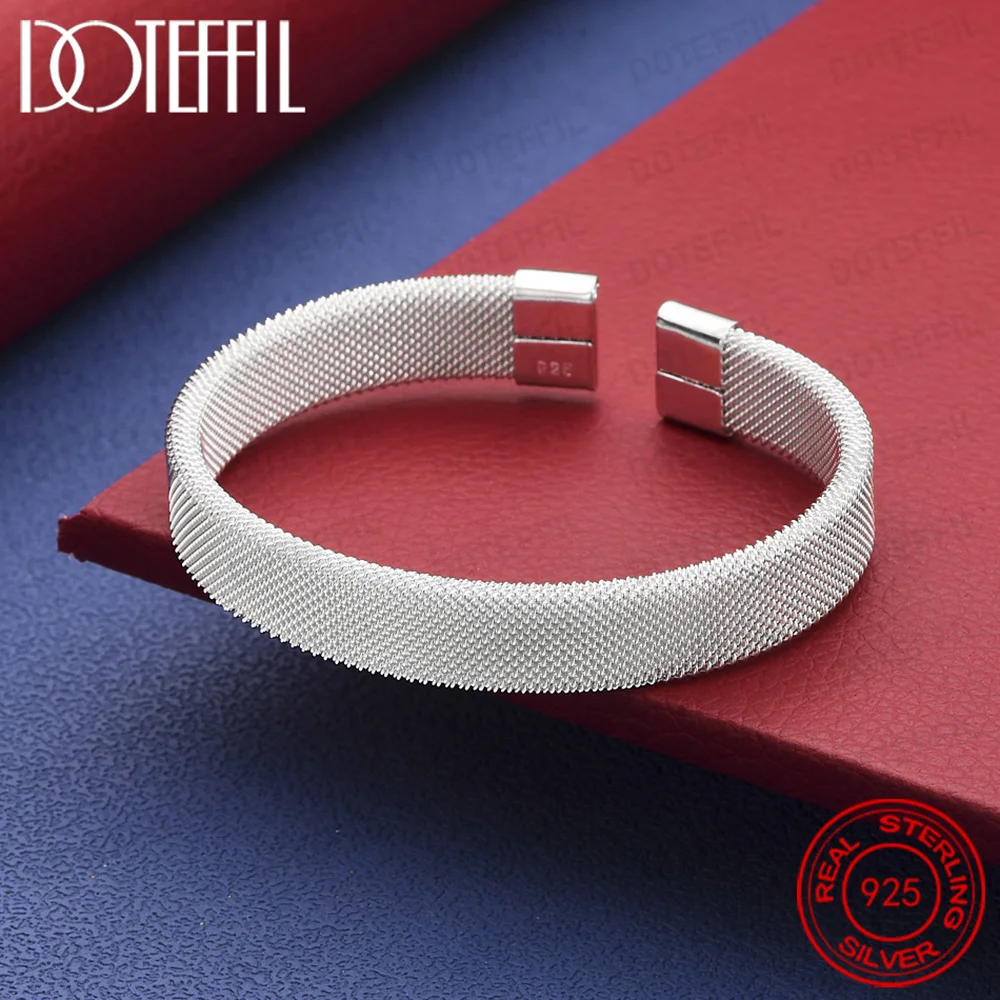 

Плетеные браслеты из стерлингового серебра 925 пробы 10 мм для женщин, свадебные, помолвочные, вечерние, браслет в европейском и американском стиле, ювелирные изделия