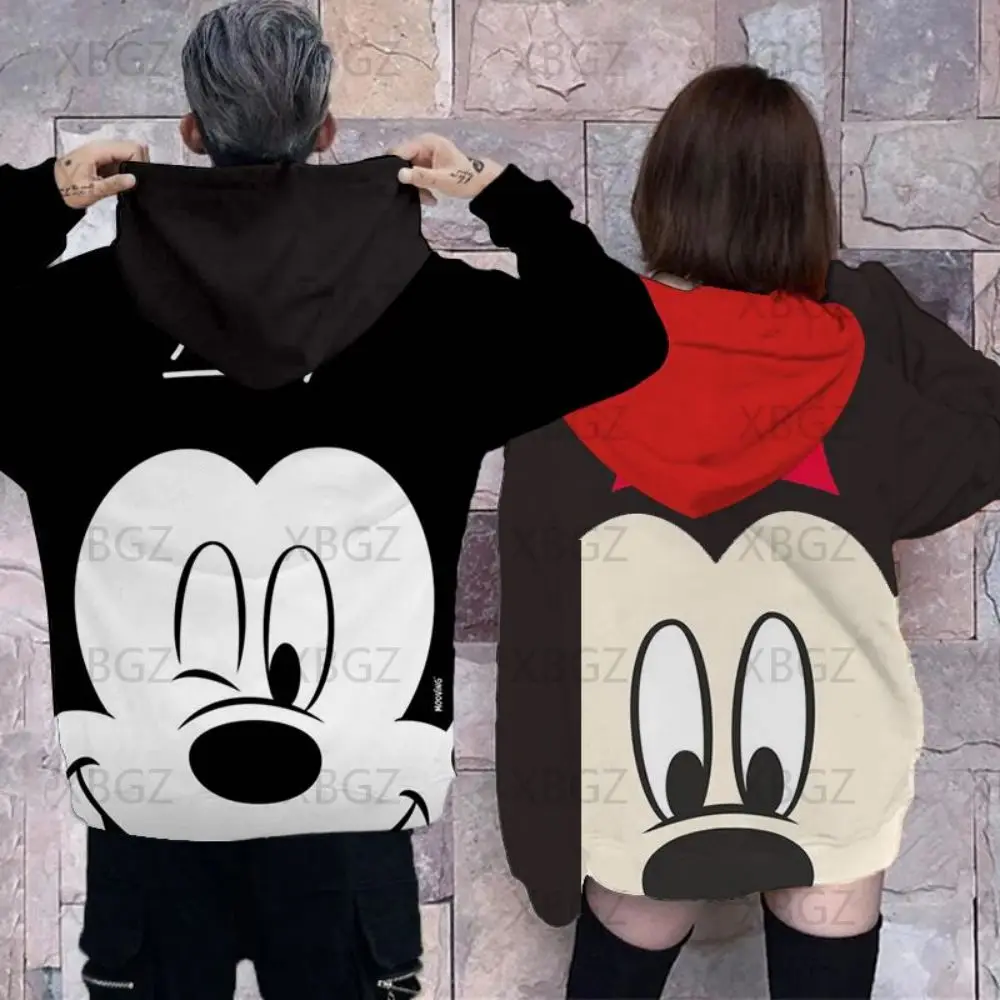 Disney Couple Outfit Children\'s Hoodie Hoodies Men\'s Sweatshirt Fashion Top Woman Mickey Sweatshirts Women Clothing Minnie Mouse