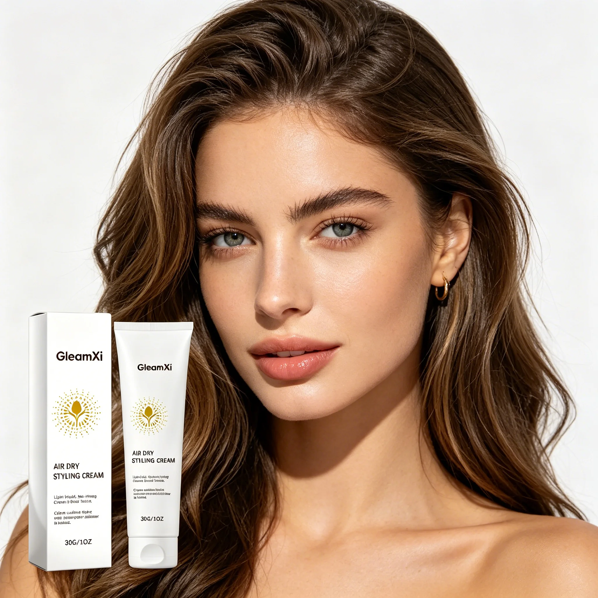 Crema de Peinado de Secado al Aire 30g - Fijación Ligera, No Grasosa, Sin Calor, Texturizador para Todo Tipo de Cabello