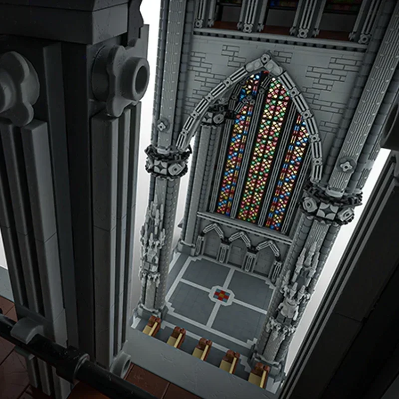 CLASSIC Street View รุ่น Moc อาคารอิฐ Gothic Cathedral เทคโนโลยี Modular Blocks ของขวัญของเล่นคริสต์มาส DIY ชุดประกอบ