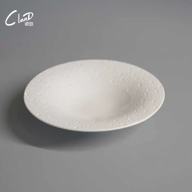 ceramic salad bowl meteor shower trumpet Bowl hotel restaurant high sense artistic cuisine dessert bowl cold dish swing plate