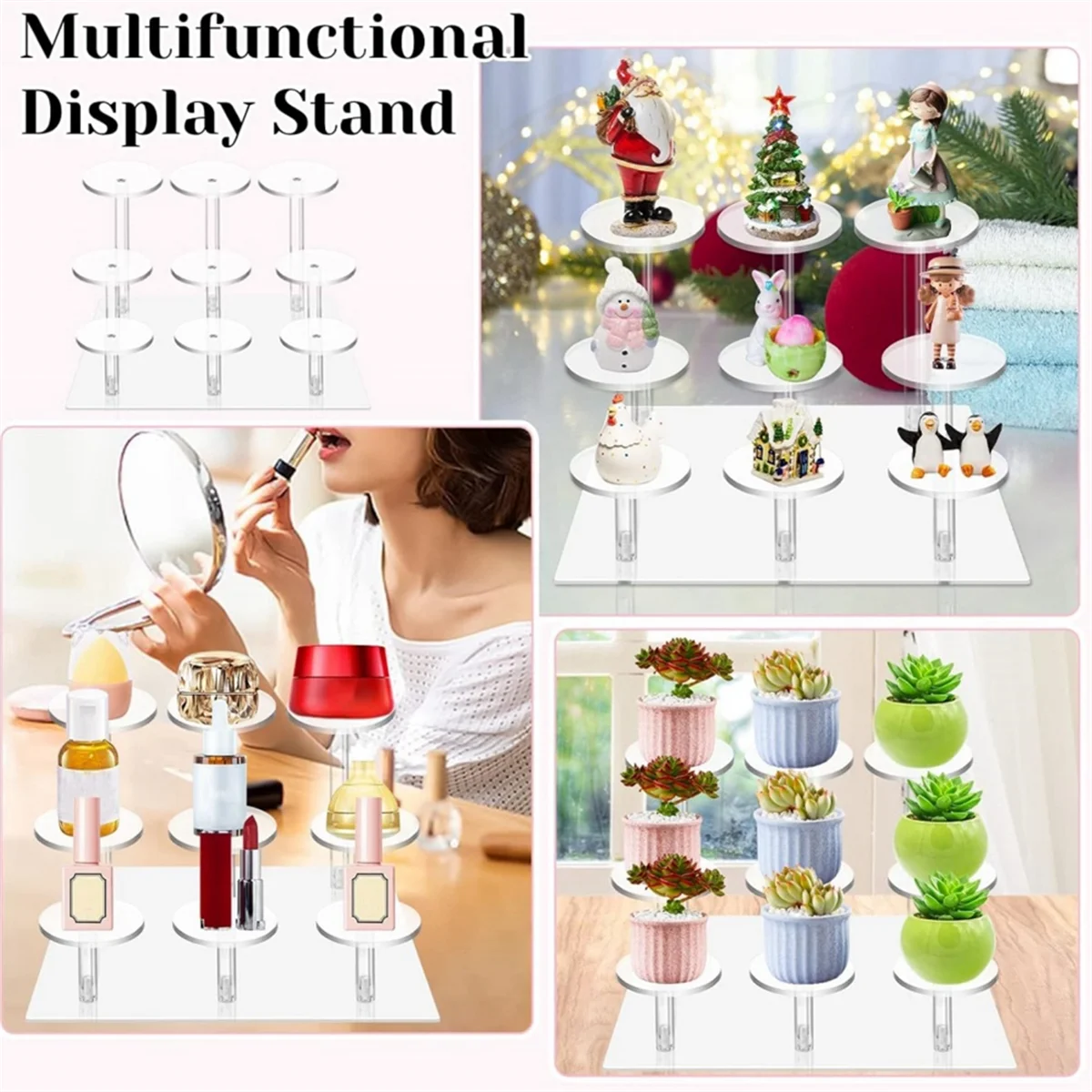 

9 Columns of Acrylic Christmas Ornaments Display Stand