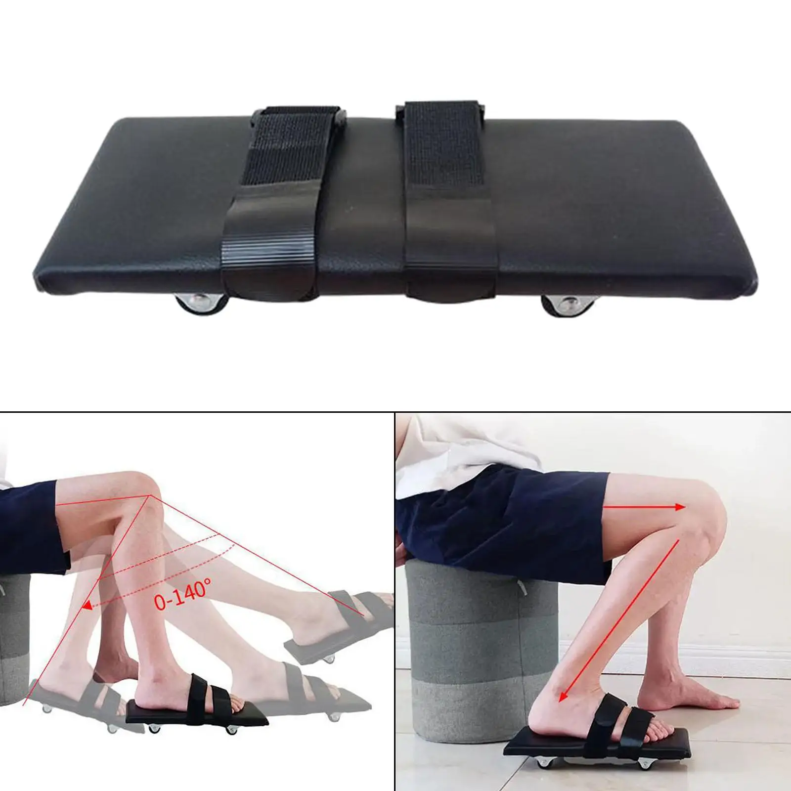 

Lower Limb Trainer Adjustable Elastic Flexible with Pulley Knee Joint Exercising Quiet Bending Straighten Exerciser for Elderly