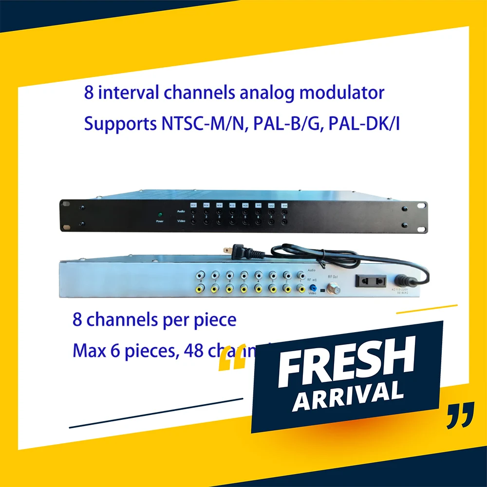 8 قنوات فاصلة، مغير CATV تناظري، 4 في 1، مغير رأس catv، مغير NTSC PAL-B/G RF #1