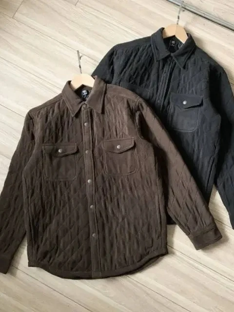 

Высококачественная мужская куртка на осень-зиму с ромбовидным узором, на флисовой подкладке, стеганая, из хлопка, теплая, модная, с воротником-стойкой