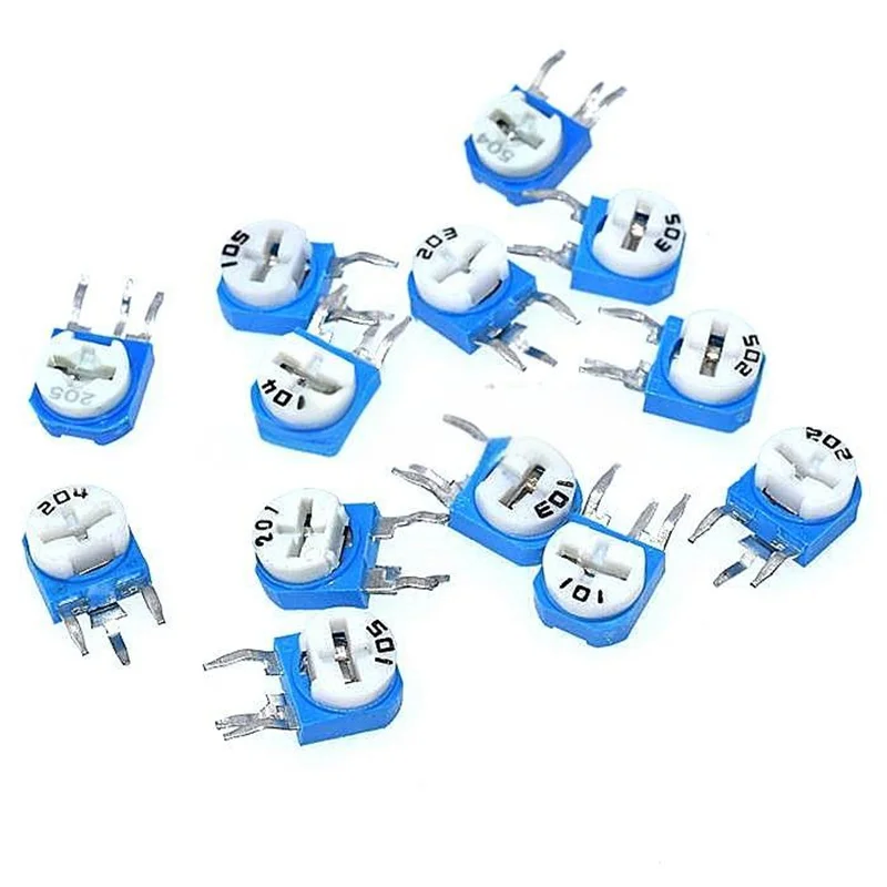 20pcs Vertical Trimmer Adjustable Potentiometers 100R~1M RM063 10K103 1K 2K 1M 20K 50K 100K Variable Resistors 200 500 102