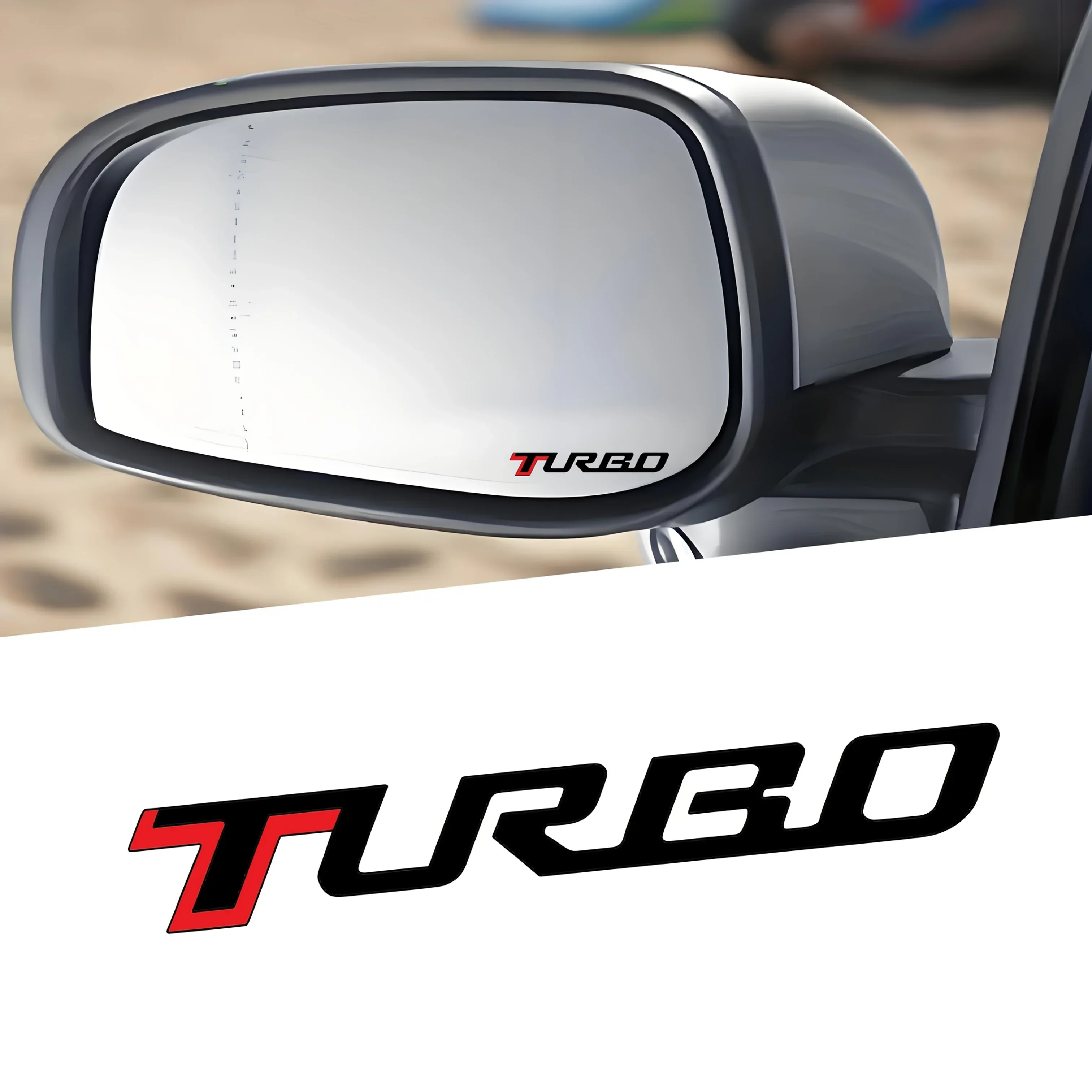 2 PÇS/SET "Turbo Logo" Adesivo para Desempenho de Decoração de Estilo de Motocicleta de Carro - Acessório de Decalque Temático