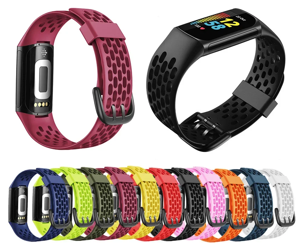 

Силиконовый ремешок для умных часов Fitbit Charge 5, дышащий спортивный браслет из ТПУ для Fitbit Charge 5, аксессуары для браслета Correa