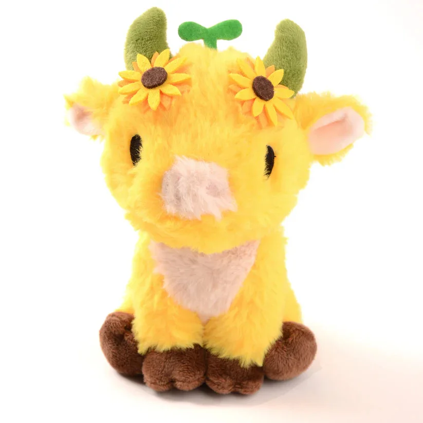 

New Sun Flower Cow Plush Toy Doll