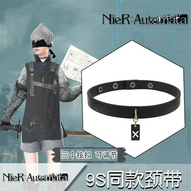 Juego NieR Automata 9S Cosplay prop accesorios YoRHa N ° 9 tipo S collar cadena Clavicular colgante joyería