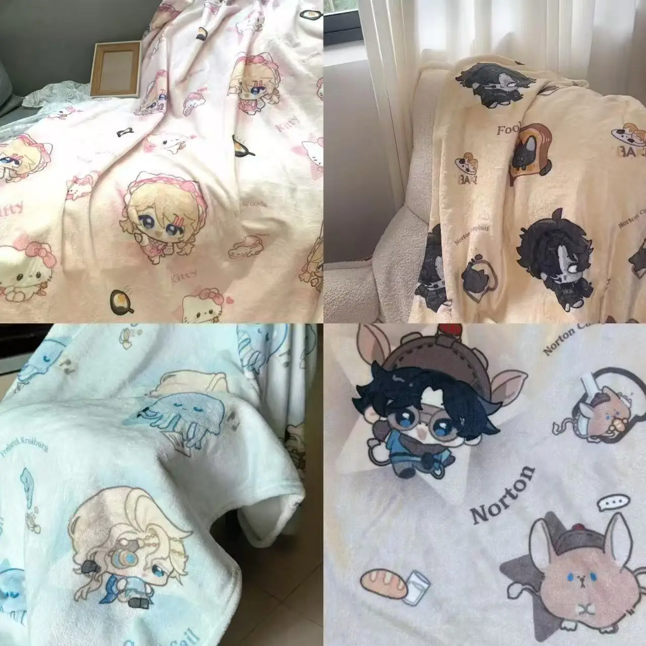Anime Identity Ⅴ Emma Woods Norton Campbell Frederick Kreiburg   Cosplay Cartoon Keep Warm Woollen Blanket Gift