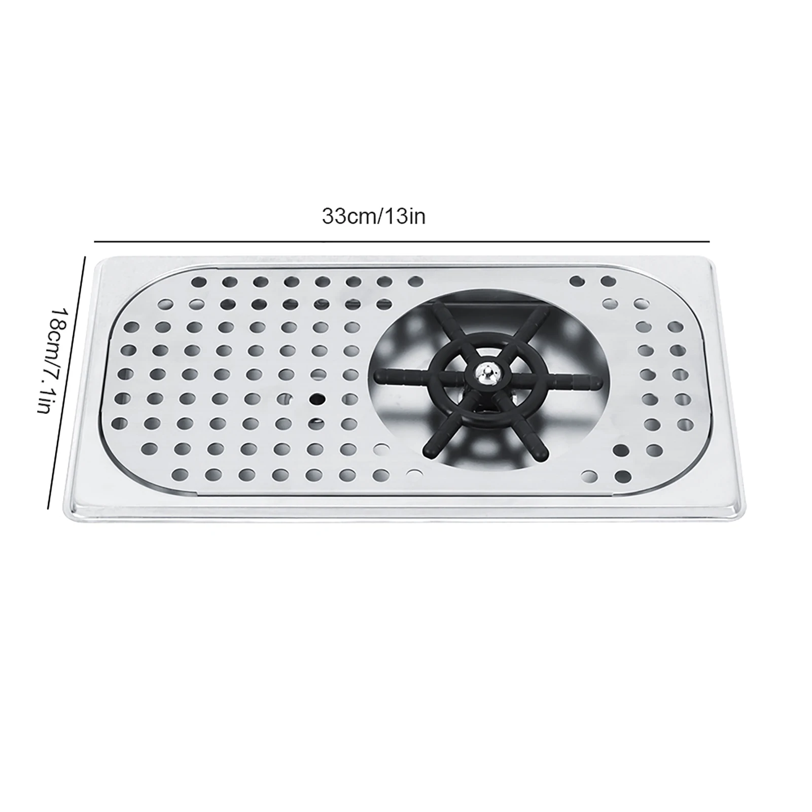 Stainless Steel Cup Cleaner 114mm Diameter 201 Stainless Steel Milk Tea Cup Washer Cleaner Glass Rinser G1/2in Cup Cleaner