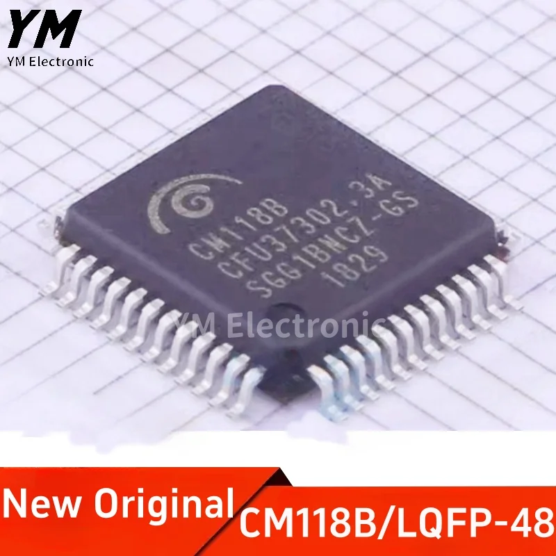 New Original CM118B CM118 QFP48 Crystal free earphone USB audio codec chip