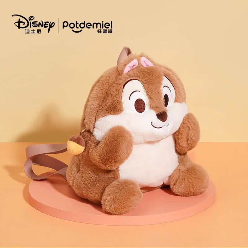 ของขวัญวันหยุดดิสนีย์ของแท้ กระเป๋าเป้หมีสตรอว์เบอร์รี ตุ๊กตาสติทช์ กระเป๋าเป้คู่ ของขวัญวันเกิดแฟนสาว น่ารัก