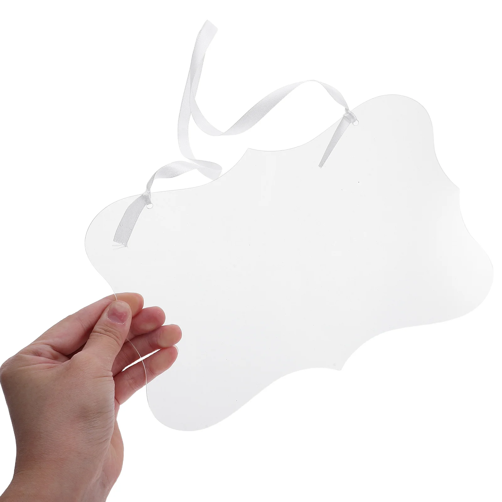 

4Pcs Acrylic Blank Signs Transparent Wedding Reserved Tags for Chairs DIY Home Office Events Table Decoration Reserved Signs