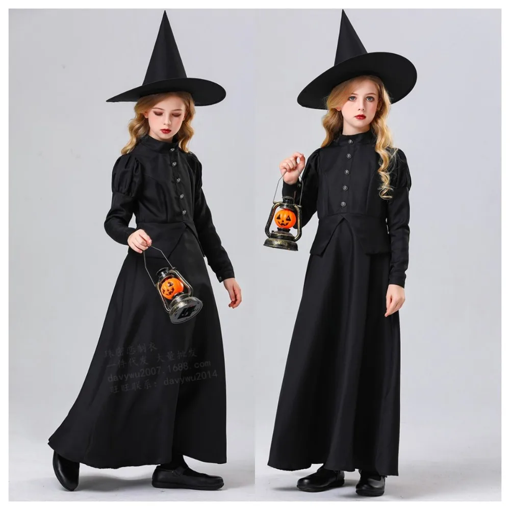 

Halloween Kids Witch Costume for Girls - Witch Cosplay Outfit for Masquerade Party