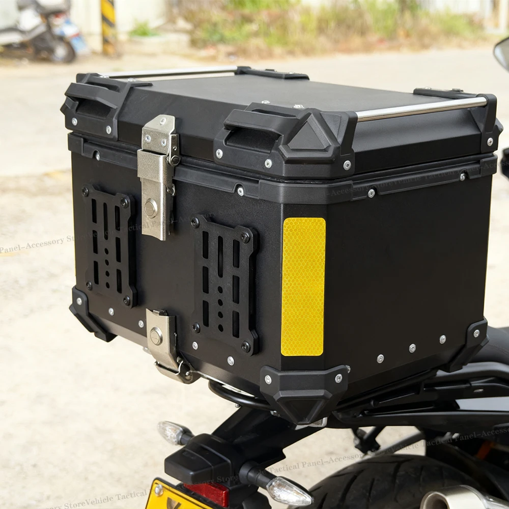 2PCS Motorcycle Molle Panel For Trunk Storage Aluminum Alloy Waterproof Tactical Universal Side Box Organizer Modular Storage