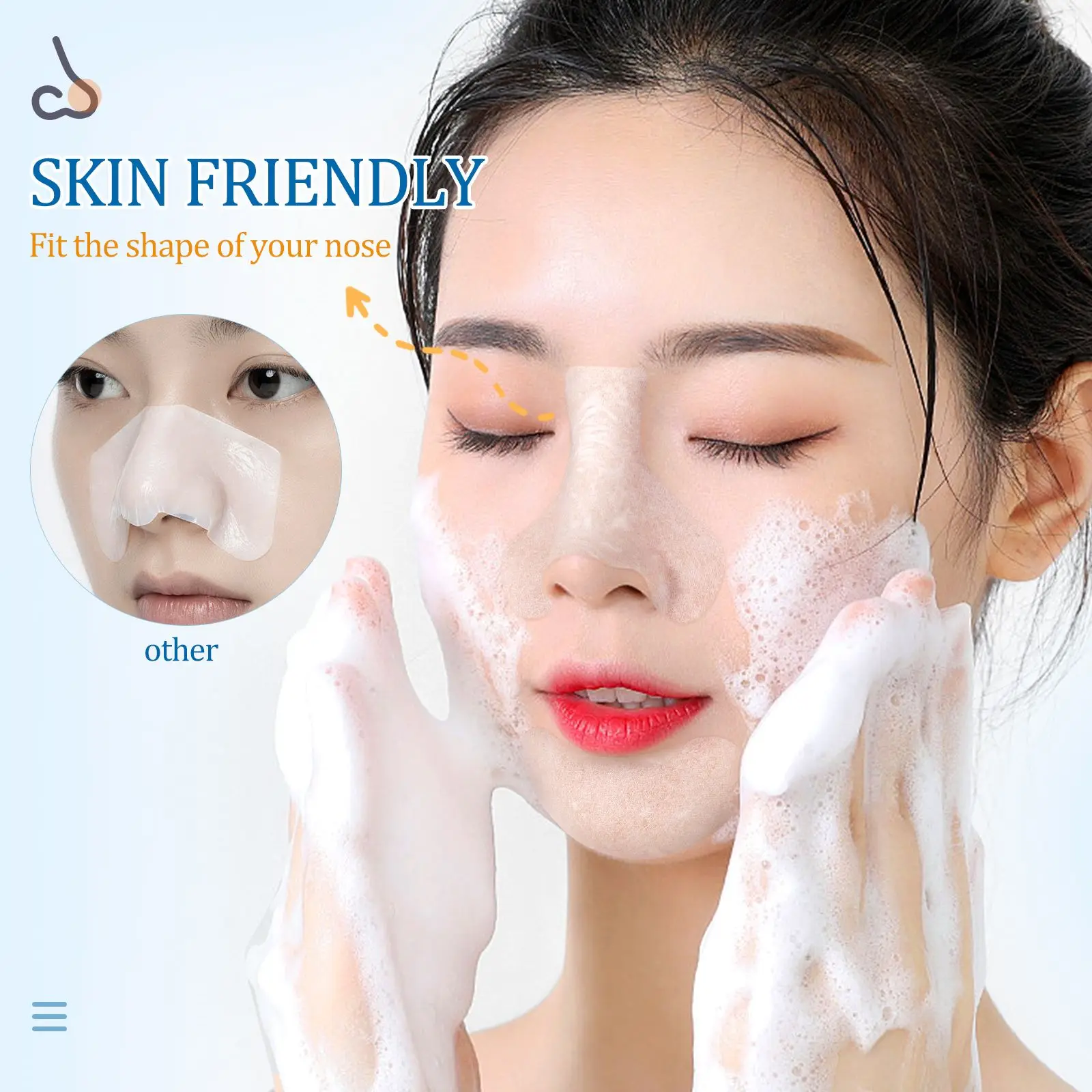 200 pz T Zona Pellicola Naso Toppe E Stemmi Per La Pulizia Tamponi Adesivo Mento Di Carta Per Punti Neri Puro Cotone Pori Profondi Strisce Pori