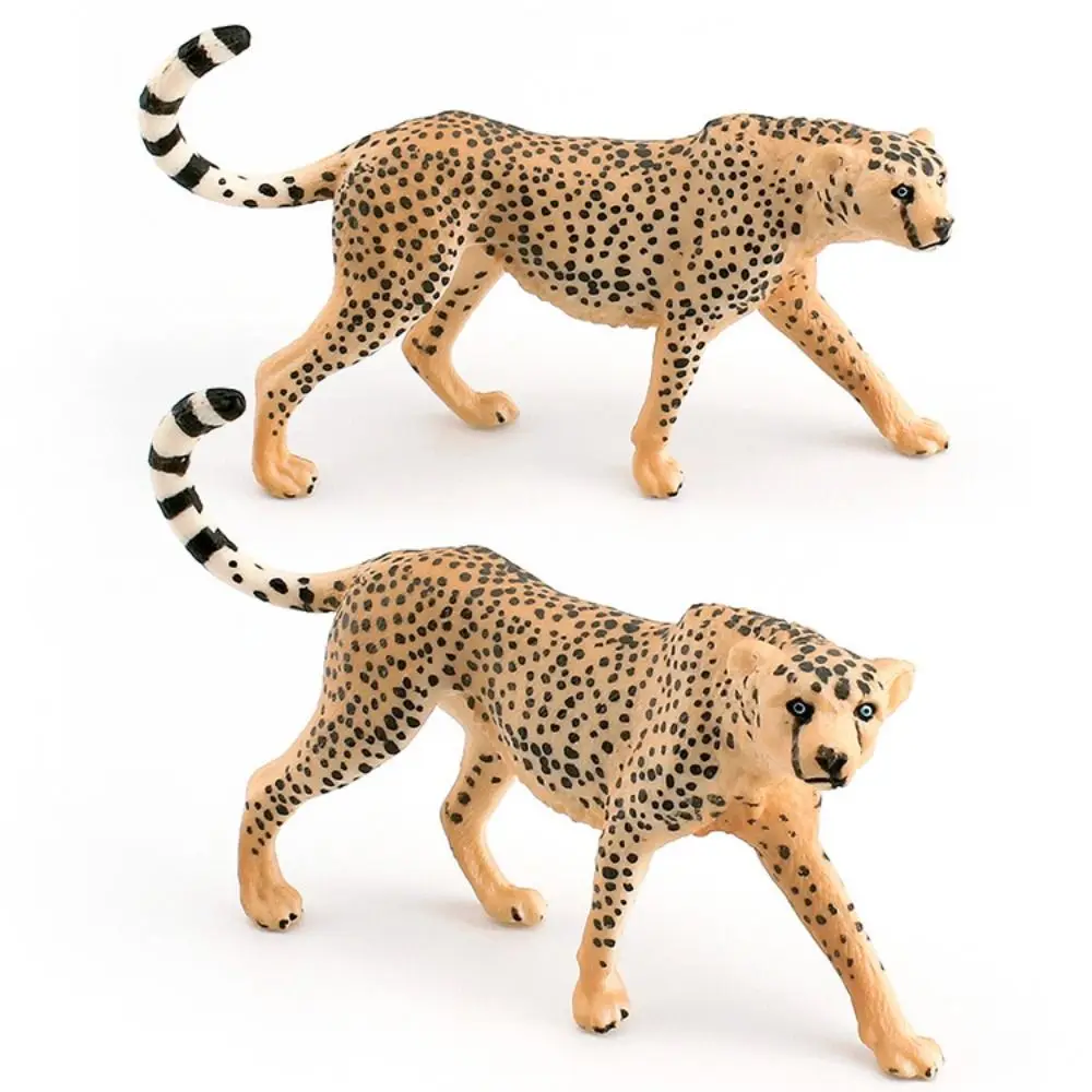 Realistic Leopard Action Figures Simulation Ornament Snow Leopard Model Miniature Educational Cheetah Leopard Figures Collection