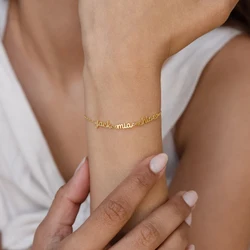 Bracelet avec Nom Personnalisé, Double ou Triple Nom, Cadeau pour Petite Amie