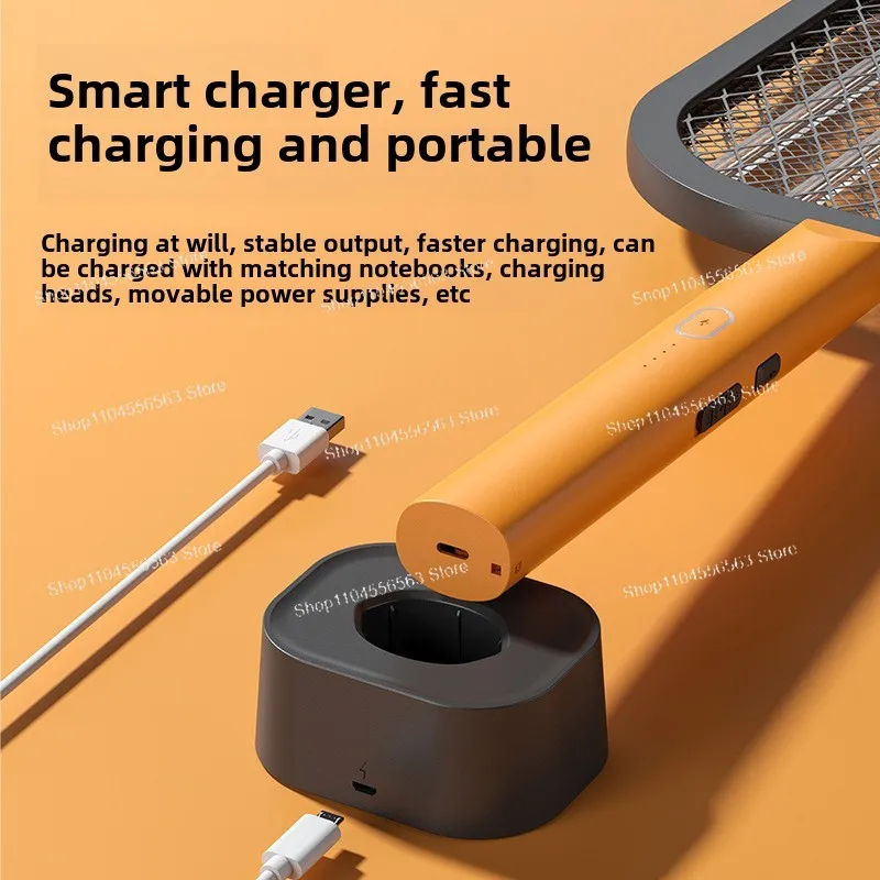 منشة البعوض الجديدة، منزلية، مصباح قاتل البعوض 2 في 1 قابل لإعادة الشحن، قاتل البعوض الأوتوماتيكي