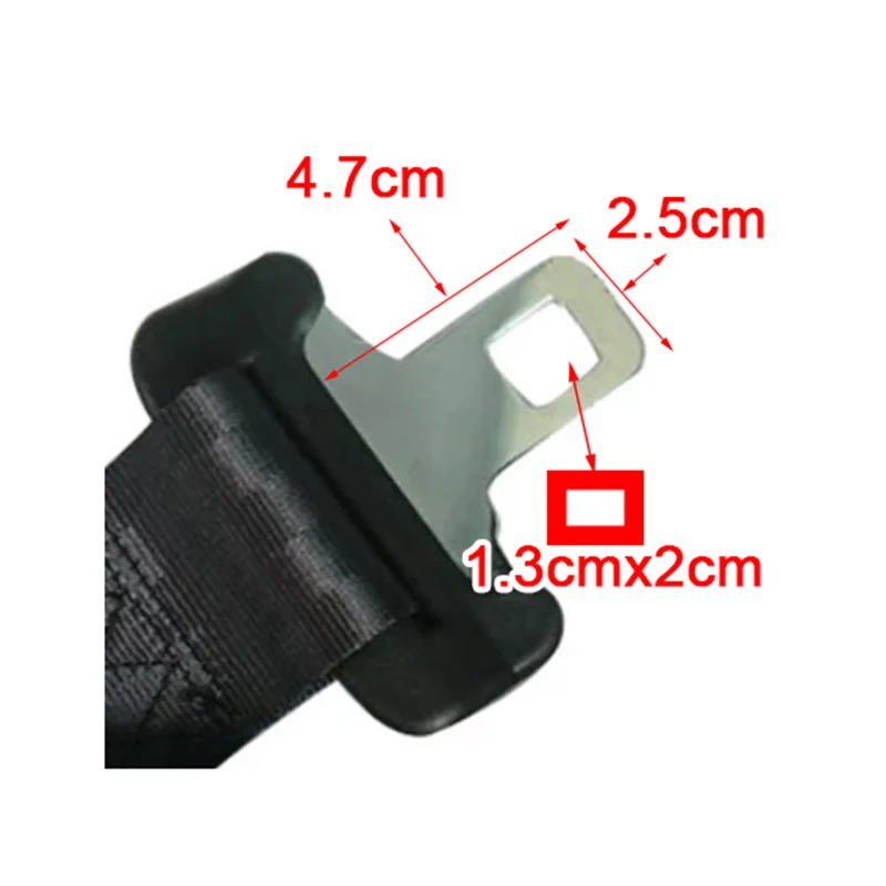 1PIECE 35CM Black Car Seat Seatbelt Adjustable Safety Belt Extender Extension 25MM Buckle