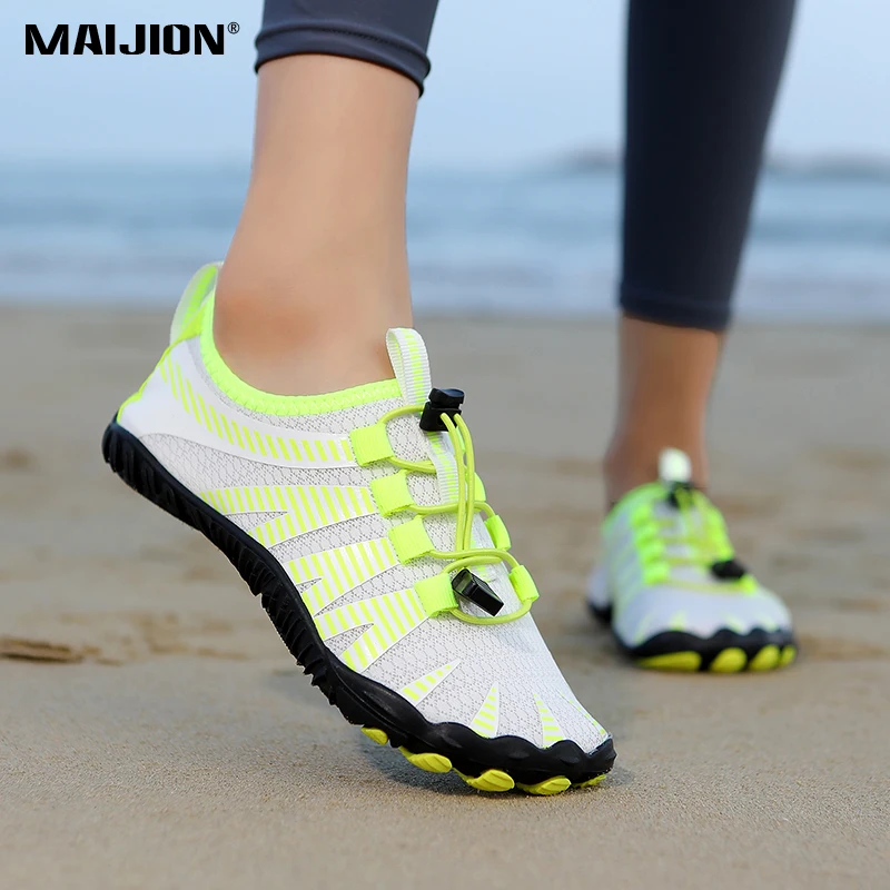 Adulto descalço praia aqua sapatos de secagem rápida verão sapatos de água para surf natação respirável mar rio wading tênis