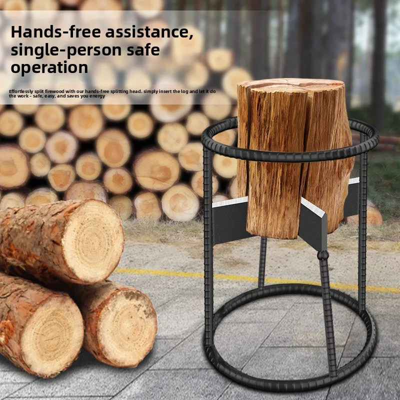 Outdoor Home Farm Backyard Garden Tool Cross Type Manual Firewood Log Splitter Kindling Cracker Specialized Wood Chopping T