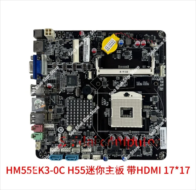 

Универсальная материнская плата HM55EK3-0C D3 с памятью HM55 для мини-промышленных компьютеров, малогабаритная плата с HDMI 17*17, б/у, демонтированная.