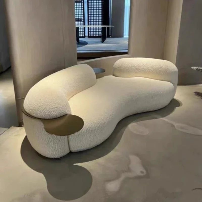 Luxury Nordic Living Room Sofas Decoration Bedroom Sleeper Shaped Couch Convertible Large Lounge Relaxing Home Furniture