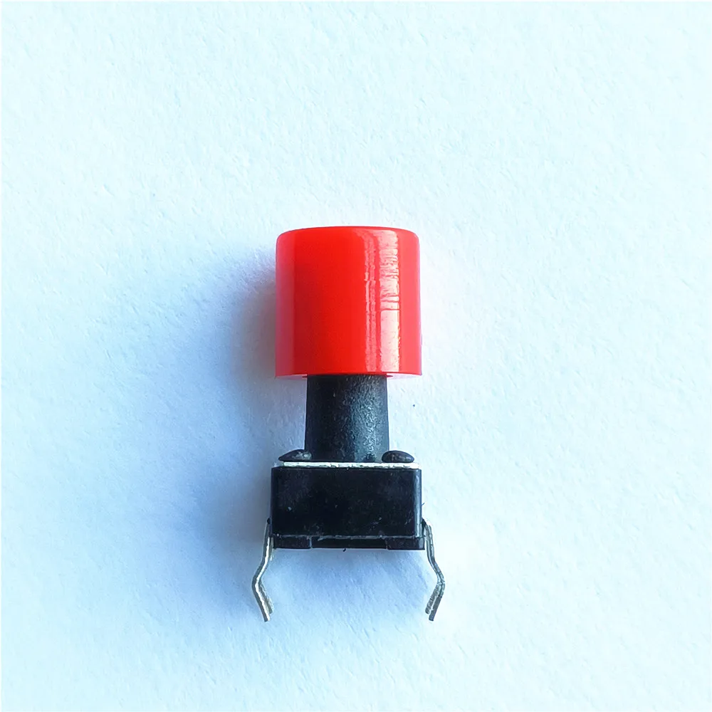 20pcs/lot 6x6mm 10Sizes 4PIN Tactile Tact Push Button Micro Switchs Plastic Caps Direct Plug-in Self-reset DIP Dropshipping