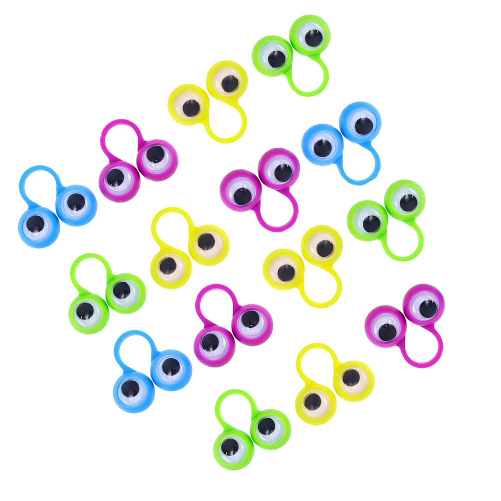 

15 Pcs Glasses Ring Finger Puppets Toys Intelligent Will Move Kids Plastic Educational